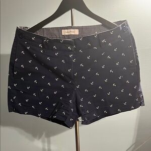 Nautica Blue and White Anchor Print Shorts